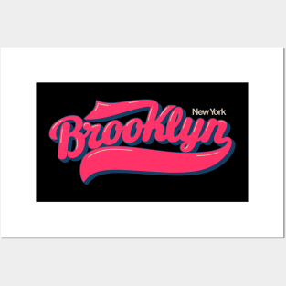 New York Brooklyn, Brooklyn Schriftzug, Brooklyn Logo Posters and Art